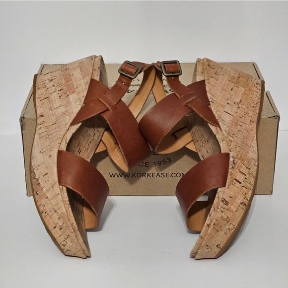 Kork Ease, Wedge sandals in soft full grain leather. EUC-Size 9 - Picture 4 of 7